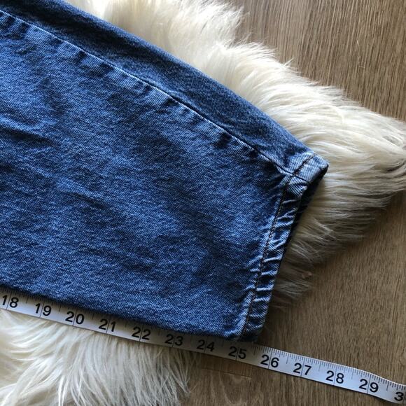 Topshop Balloon Tapered Leg Jeans in mid blue - Picture 9 of 12